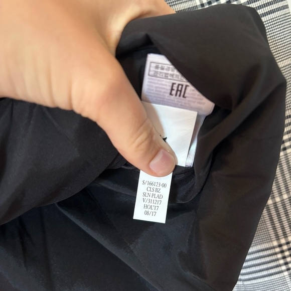 Banana Republic Women's Grey Black White Plaid Cotton Blazer 14 NWT Office Caree - Picture 8 of 10